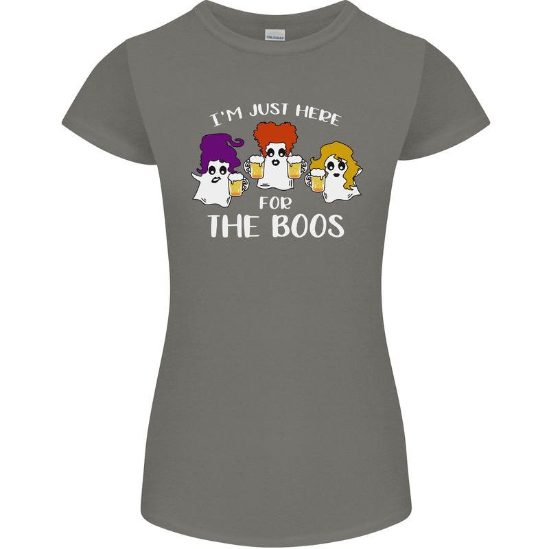 Halloween Im Just Here For the Boos Womens Petite Cut T-Shirt