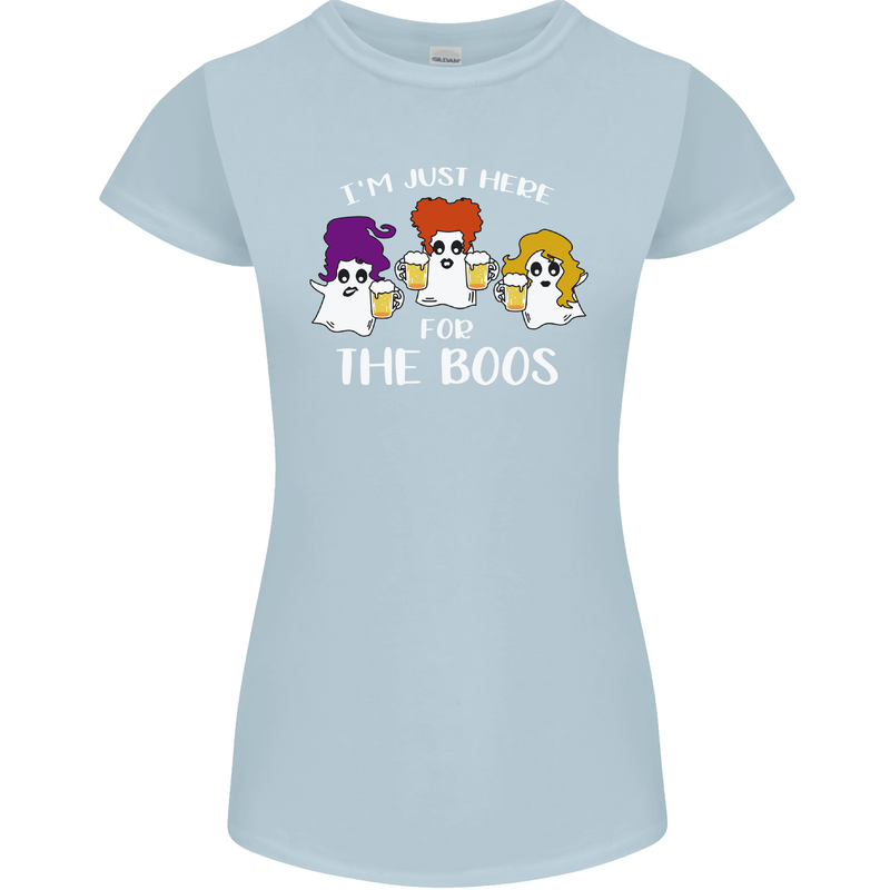 Halloween Im Just Here For the Boos Womens Petite Cut T-Shirt