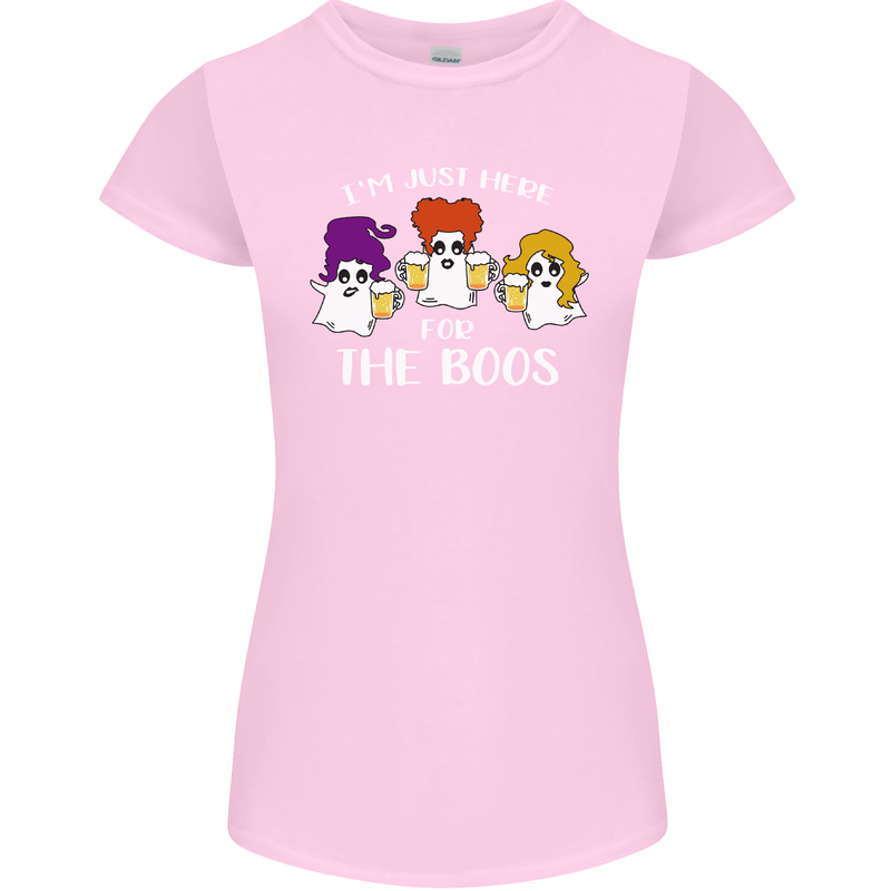 Halloween Im Just Here For the Boos Womens Petite Cut T-Shirt