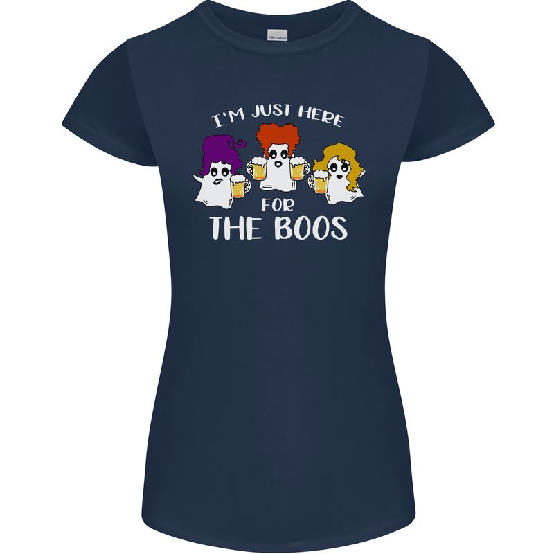 Halloween Im Just Here For the Boos Womens Petite Cut T-Shirt