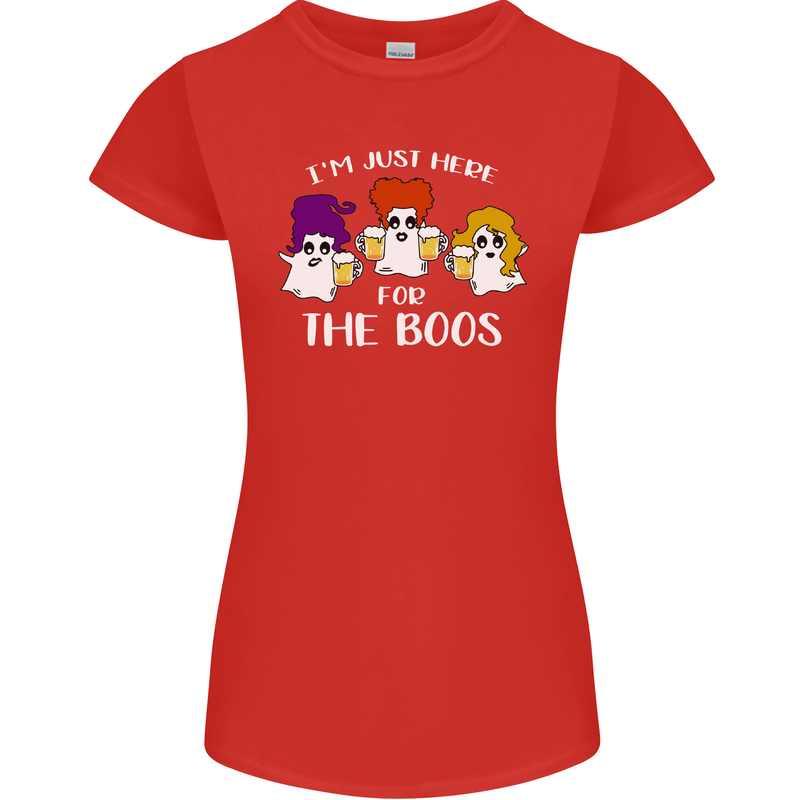 Halloween Im Just Here For the Boos Womens Petite Cut T-Shirt