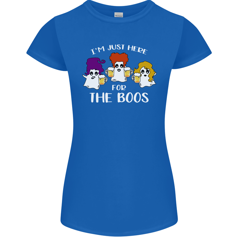 Halloween Im Just Here For the Boos Womens Petite Cut T-Shirt