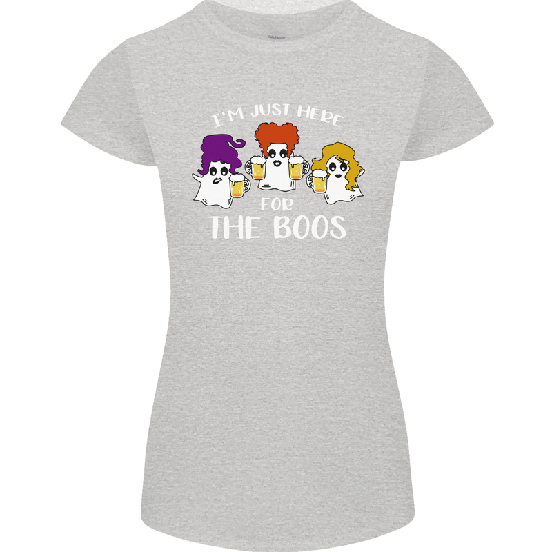 Halloween Im Just Here For the Boos Womens Petite Cut T-Shirt