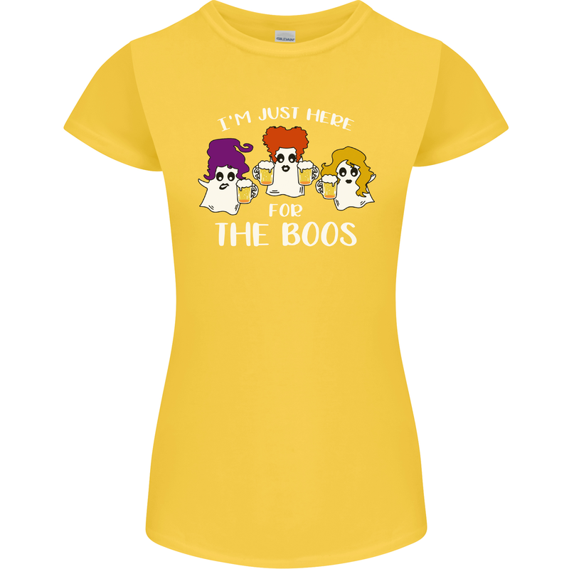 Halloween Im Just Here For the Boos Womens Petite Cut T-Shirt