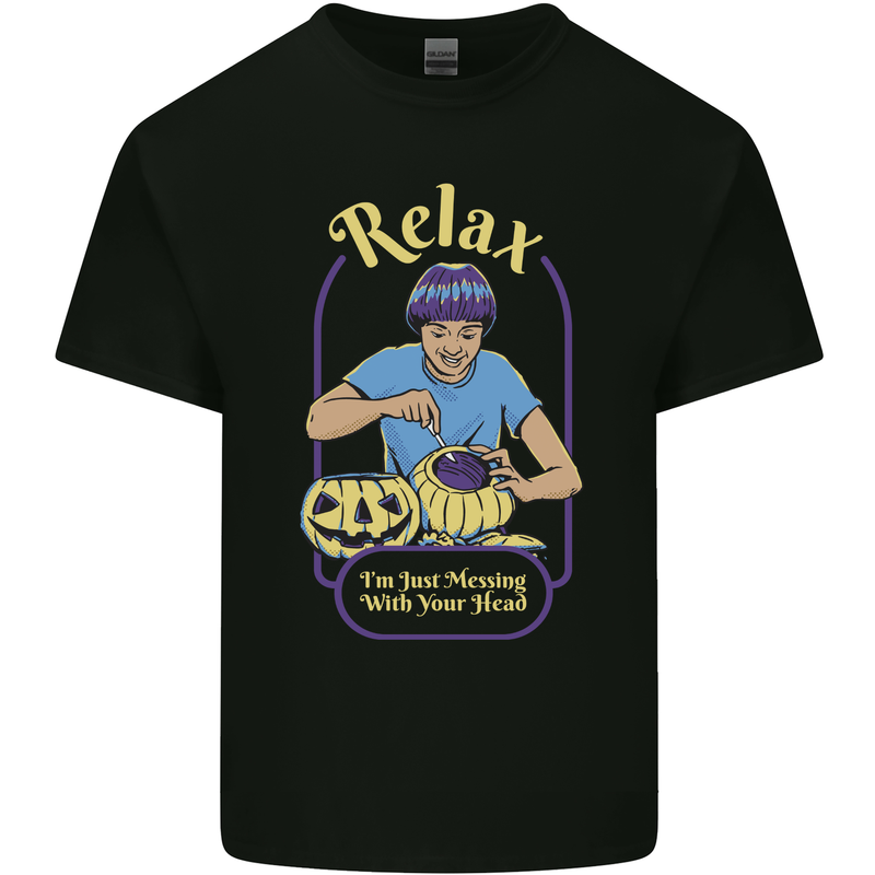 Halloween Messing With Your Head Satire Kids T-Shirt Childrens Black