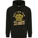 Halloween Not Too Old for Free Sweets Mens 80% Cotton Hoodie Black
