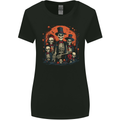 Halloween Skeleton Family With Skulls Womens Wider Cut T-Shirt Black