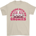 Hanging With My Gnomies Funny Gnome Mens T-Shirt 100% Cotton Sand