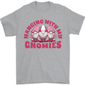 Hanging With My Gnomies Funny Gnome Mens T-Shirt 100% Cotton Sports Grey