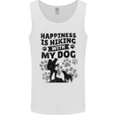 Happiness is Hiking With My Dog Funny Mens Vest Tank Top White