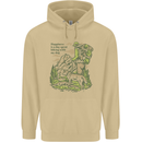 Happiness is Hiking With My Dog Mens 80% Cotton Hoodie Sand