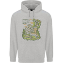 Happiness is Hiking With My Dog Mens 80% Cotton Hoodie Sports Grey