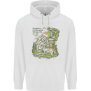 Happiness is Hiking With My Dog Mens 80% Cotton Hoodie White