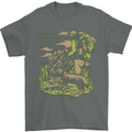 Happiness is Hiking With My Dog Mens T-Shirt 100% Cotton Charcoal
