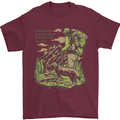 Happiness is Hiking With My Dog Mens T-Shirt 100% Cotton Maroon
