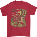 Happiness is Hiking With My Dog Mens T-Shirt 100% Cotton Red