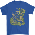 Happiness is Hiking With My Dog Mens T-Shirt 100% Cotton Royal Blue