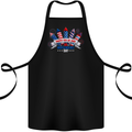 Happy 4th of July Fireworks Independence Day Cotton Apron 100% Organic Black
