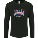 Happy 4th of July Fireworks Independence Day Mens Long Sleeve T-Shirt Black