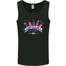 Happy 4th of July Fireworks Independence Day Mens Vest Tank Top Black