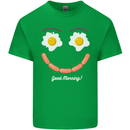 Happy Breakfast Face Funny Bacon Food Kids T-Shirt Childrens Irish Green