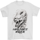 Happy Chinese New Year Dragon Mens T-Shirt 100% Cotton White