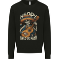 Happy Cinco De Mayo Day Mexico Skull Guitar Mens Sweatshirt Jumper Black