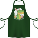 Happy East-RAWR Funny Easter T-Rex Cotton Apron 100% Organic Forest Green