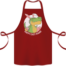 Happy East-RAWR Funny Easter T-Rex Cotton Apron 100% Organic Maroon