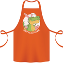 Happy East-RAWR Funny Easter T-Rex Cotton Apron 100% Organic Orange