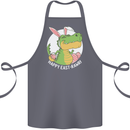 Happy East-RAWR Funny Easter T-Rex Cotton Apron 100% Organic Steel