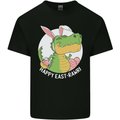 Happy East-RAWR Funny Easter T-Rex Mens Cotton T-Shirt Tee Top Black