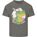 Happy East-RAWR Funny Easter T-Rex Mens Cotton T-Shirt Tee Top Charcoal