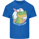 Happy East-RAWR Funny Easter T-Rex Mens Cotton T-Shirt Tee Top Royal Blue