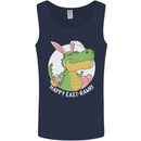 Happy East-RAWR Funny Easter T-Rex Mens Vest Tank Top Navy Blue