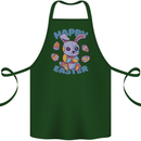 Happy Easter Bunny Cotton Apron 100% Organic Forest Green