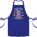 Happy Easter Bunny Cotton Apron 100% Organic Royal Blue