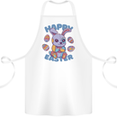 Happy Easter Bunny Cotton Apron 100% Organic White