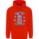 Happy Easter Bunny Mens 80% Cotton Hoodie Bright Red