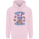 Happy Easter Bunny Mens 80% Cotton Hoodie Light Pink