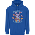 Happy Easter Bunny Mens 80% Cotton Hoodie Royal Blue