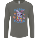 Happy Easter Bunny Mens Long Sleeve T-Shirt Charcoal