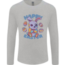 Happy Easter Bunny Mens Long Sleeve T-Shirt Sports Grey