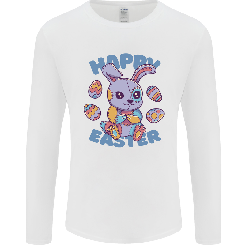 Happy Easter Bunny Mens Long Sleeve T-Shirt White