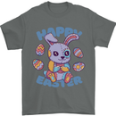 Happy Easter Bunny Mens T-Shirt 100% Cotton Charcoal