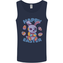 Happy Easter Bunny Mens Vest Tank Top Navy Blue