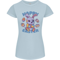 Happy Easter Bunny Womens Petite Cut T-Shirt Light Blue