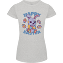 Happy Easter Bunny Womens Petite Cut T-Shirt Sports Grey