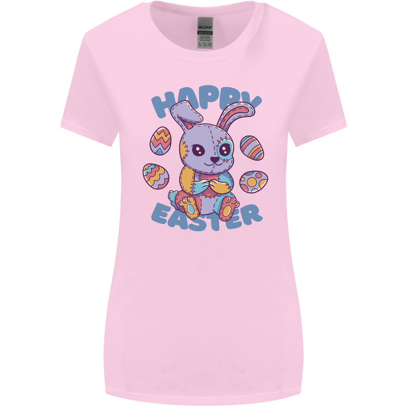Happy Easter Bunny Womens Wider Cut T-Shirt Light Pink