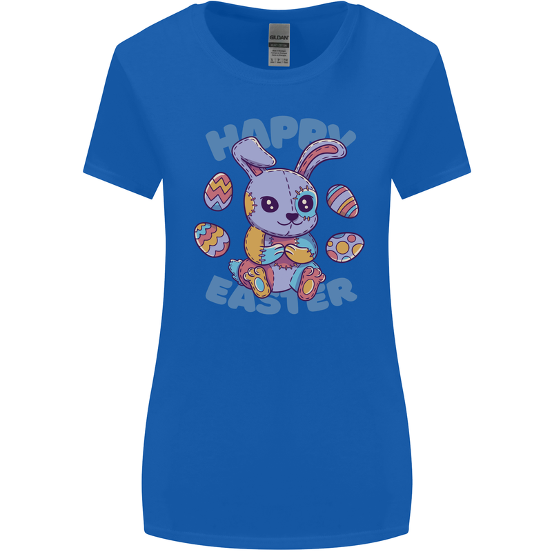 Happy Easter Bunny Womens Wider Cut T-Shirt Royal Blue